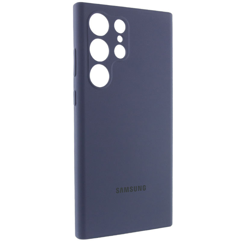 Фото Чехол Silicone Cover Lakshmi Full Camera (AAA) with Logo для Samsung Galaxy S24 Ultra (Темно-синий / Midnight blue) на vchehle.ua