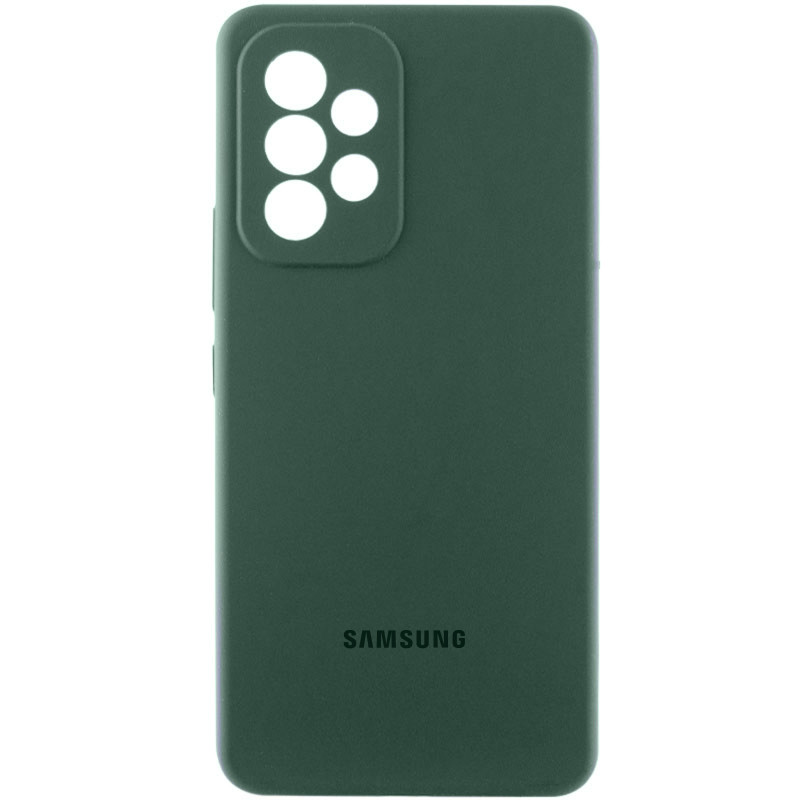 Чехол Silicone Cover Lakshmi Full Camera (AAA) with Logo для Samsung Galaxy A33 5G (Зеленый / Cyprus Green)