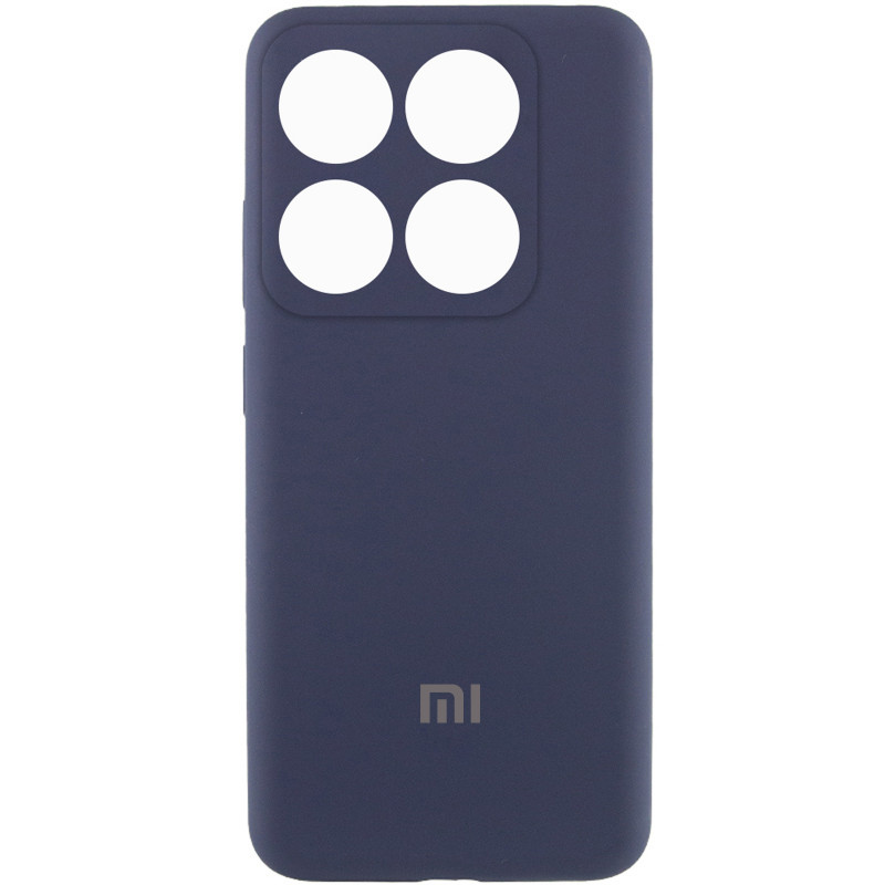Чехол Silicone Cover Lakshmi Full Camera (AAA) with Logo для Xiaomi 14T (Темно-синий / Midnight blue)