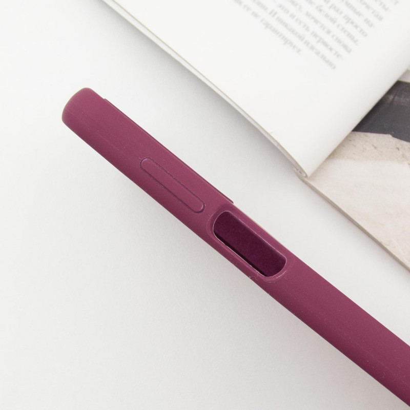 Чохол Silicone Cover Lakshmi Full Camera (AAA) with Logo на Samsung Galaxy A14 4G/5G (Бордовий / Plum) в магазині vchehle.ua