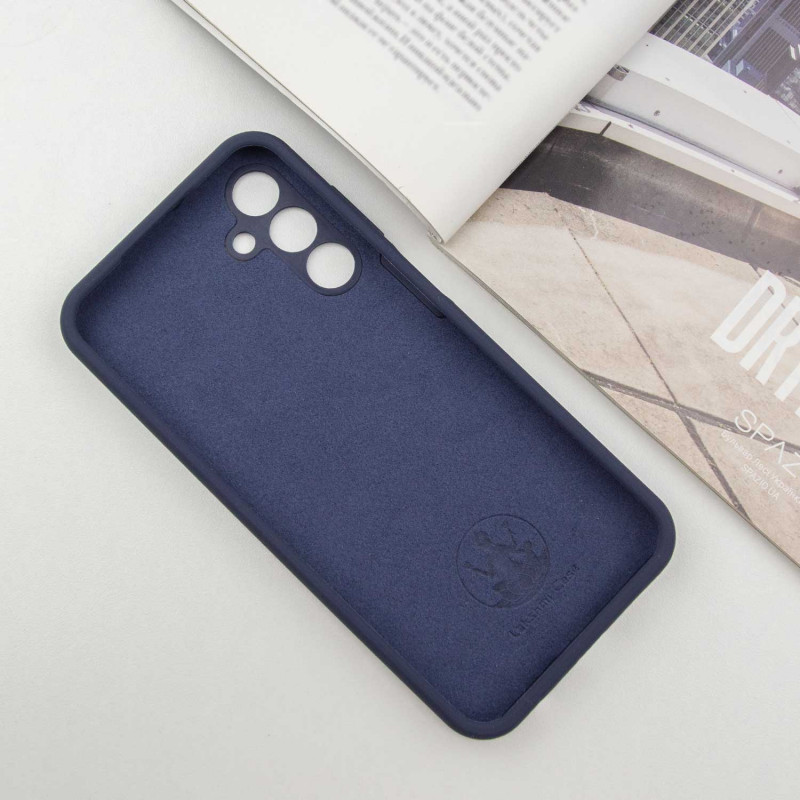 Фото Чохол Silicone Cover Lakshmi Full Camera (AAA) with Logo на Samsung Galaxy A14 4G/5G (Темно-синій / Midnight blue) в маназині vchehle.ua