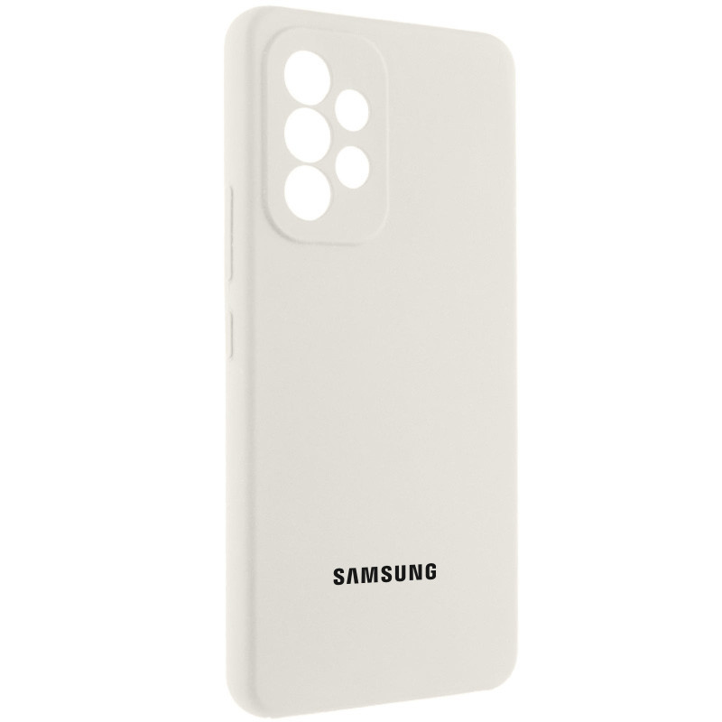 Чехол Silicone Cover Lakshmi Full Camera (AAA) with Logo для Samsung Galaxy A32 4G (Белый / White)