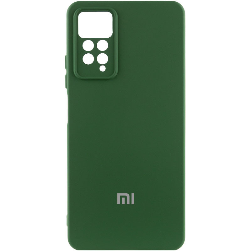 Чехол Silicone Cover Lakshmi Full Camera (AAA) with Logo для Xiaomi Redmi Note 11 (Global) / Note 11 (Зеленый / Cyprus Green)