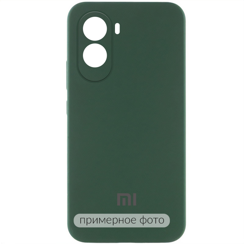 Чехол Silicone Cover Lakshmi Full Camera (AAA) with Logo для Xiaomi Redmi 13 4G / Poco M6 4G (Зеленый / Cyprus Green)