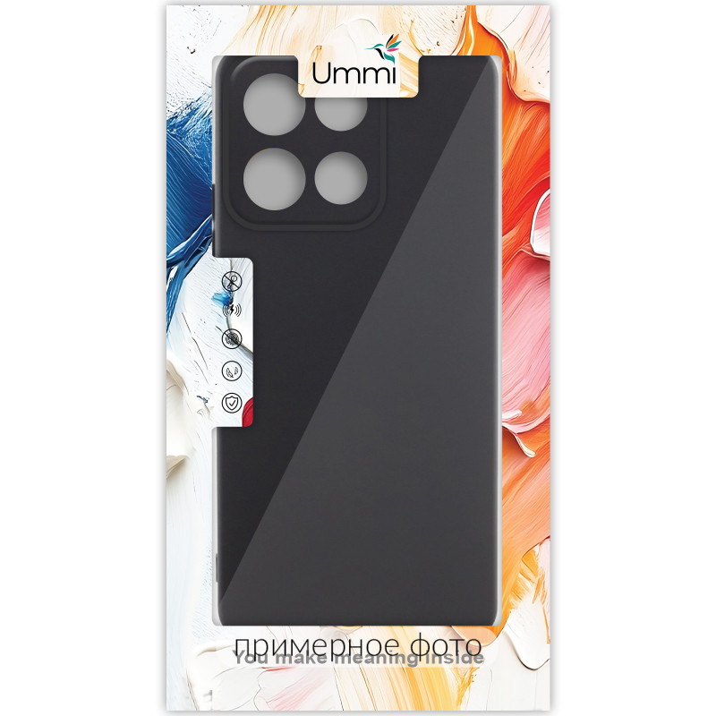 Фото Чехол Silicone Cover Ummi Lakshmi Full Camera (AA) для Motorola Moto G86 5G (Черный / Black) на vchehle.ua