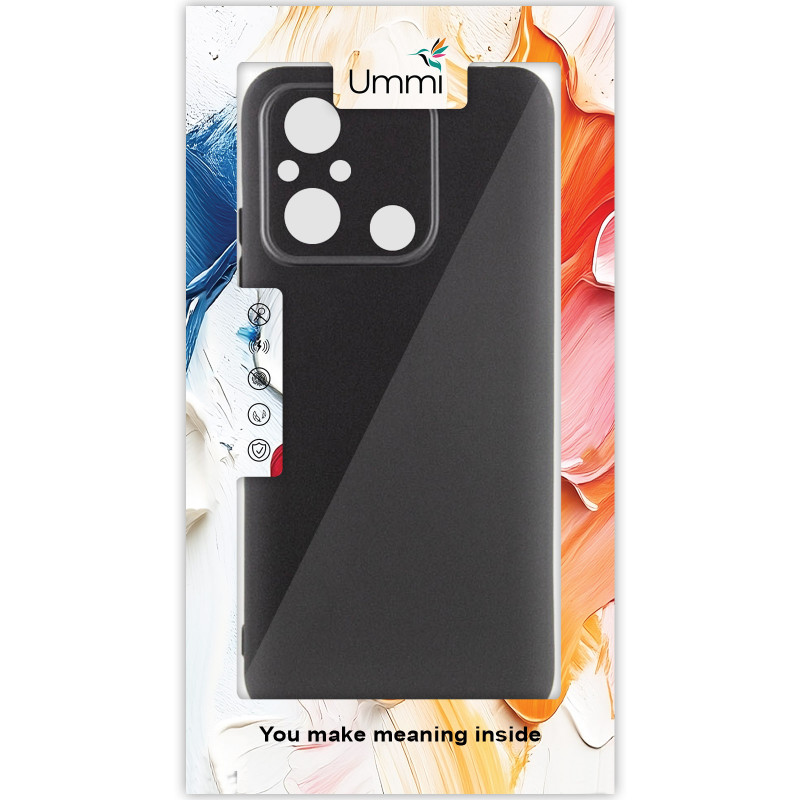 Фото Чехол Silicone Cover Ummi Lakshmi Full Camera (AA) для Xiaomi Redmi 12C / Poco C55 (Черный / Black) на vchehle.ua