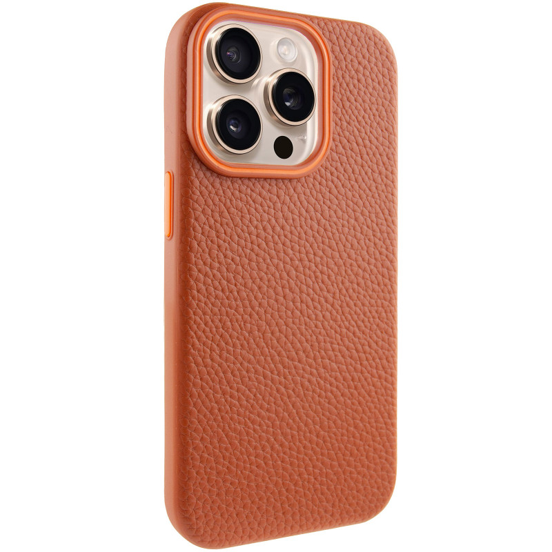 Чехол Syndee with Magnetic safe для Apple iPhone 14 Pro Max (6.7") (Golden Brown)