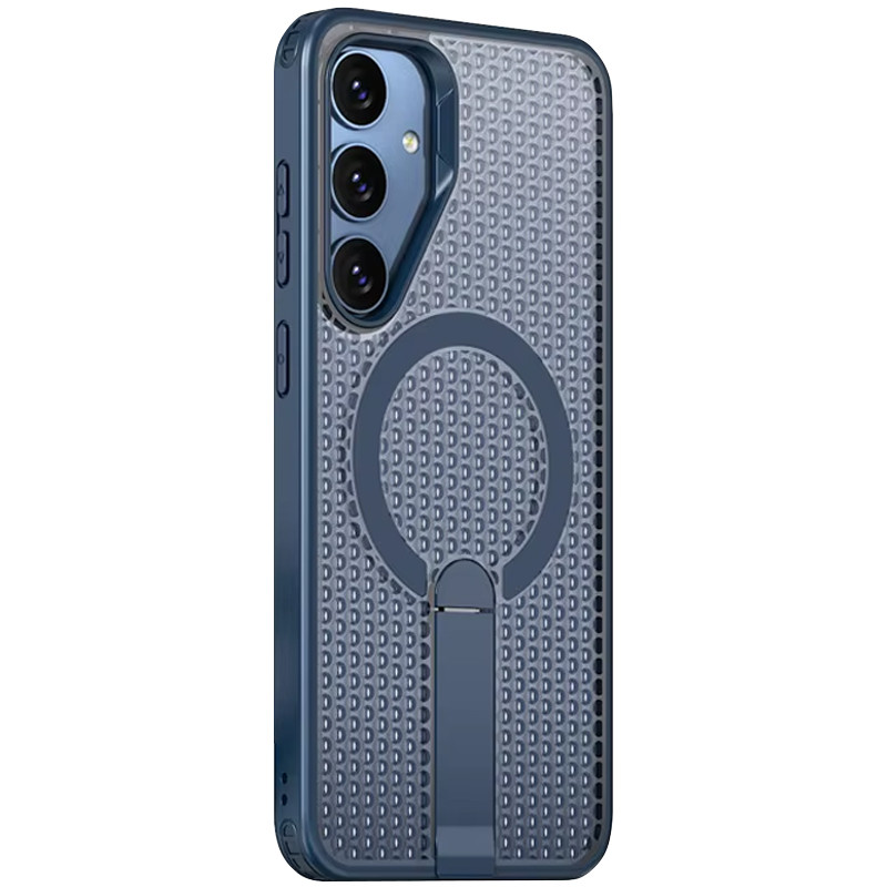 Фото Чехол TPU Breeze with Magnetic Safe stand для Samsung Galaxy S25+ / S24+ (Blue) на vchehle.ua