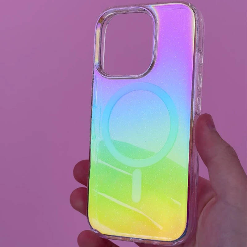 Фото Чехол TPU Galaxy Sparkle Magnetic Fit для Apple iPhone 15 (6.1") (Chroma+Glitter) в магазине vchehle.ua