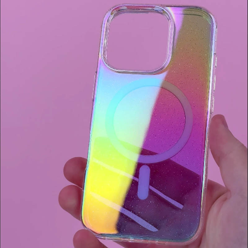 Чехол TPU Galaxy Sparkle Magnetic Fit для Apple iPhone 15 (6.1") (Chroma+Glitter) в магазине vchehle.ua