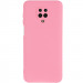 Фото Чохол TPU GETMAN Liquid Silk Full Camera на Xiaomi Redmi Note 9s / Note 9 Pro / Note 9 Pro Max (Рожевий / Pink) на vchehle.ua
