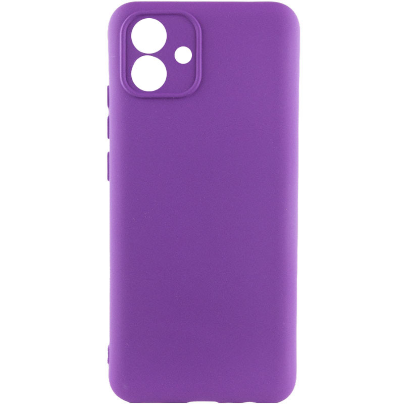 Чехол TPU GETMAN Liquid Silk Full Camera для Samsung Galaxy A07 (Фиолетовый / Purple)