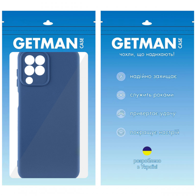 Фото Чохол TPU GETMAN Liquid Silk Full Camera на Samsung Galaxy M33 5G (Синій / Navy Blue) на vchehle.ua