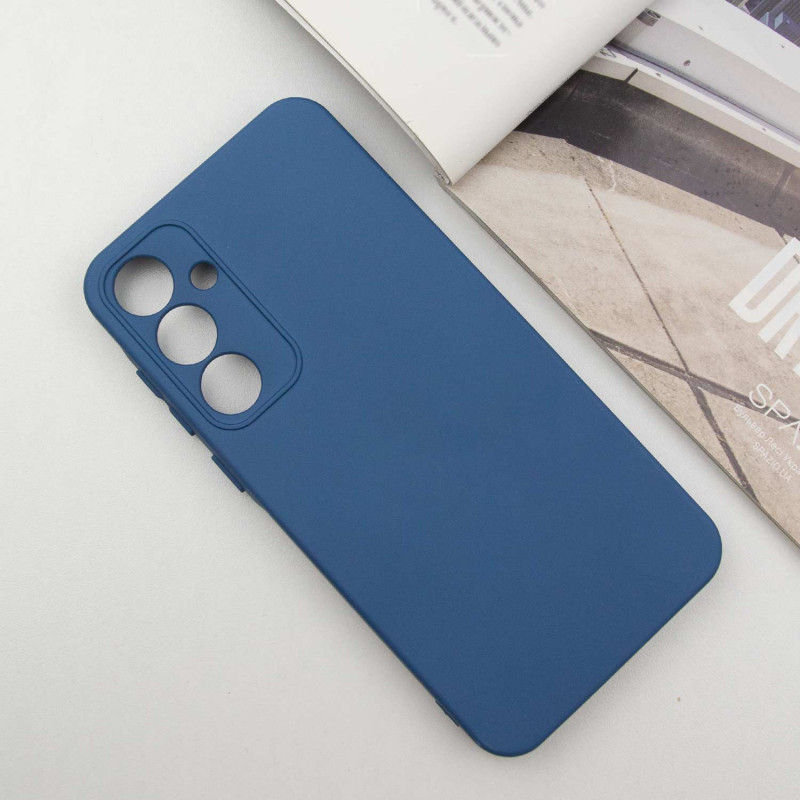 Фото Чехол TPU GETMAN Liquid Silk Full Camera для Samsung Galaxy S24+ (Синий / Navy Blue) на vchehle.ua