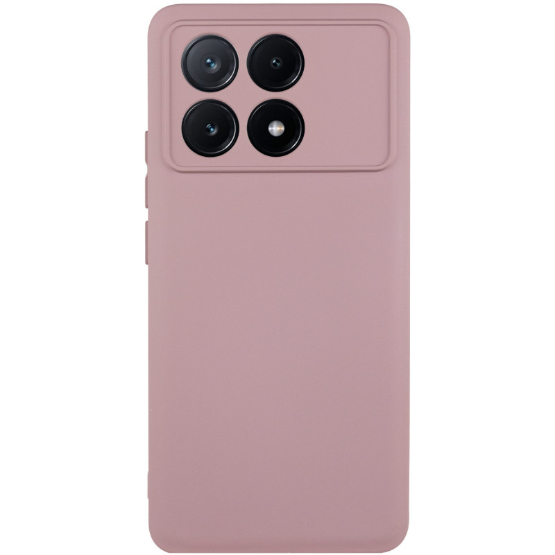 Чохол TPU GETMAN Liquid Silk Full Camera на Xiaomi Poco X6 Pro (Рожевий / Pink Sand)