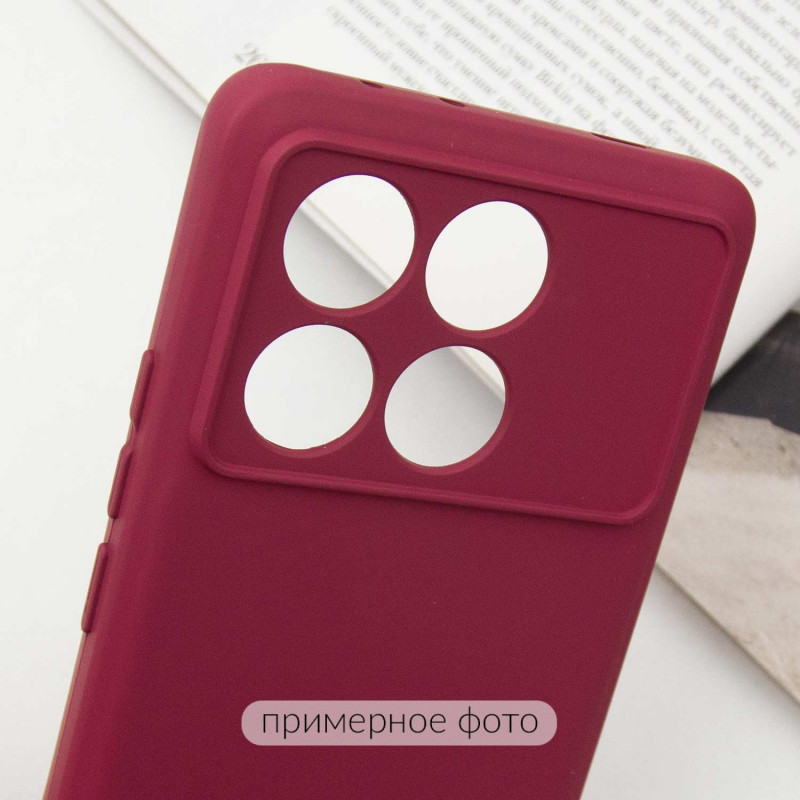 Купити Чохол TPU GETMAN Liquid Silk Full Camera на Xiaomi Poco X6 / Note 13 Pro 5G (Бордовий / Marsala) на vchehle.ua