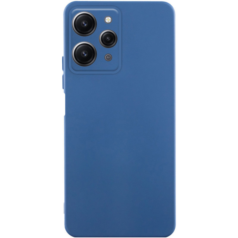 Чехол TPU GETMAN Liquid Silk Full Camera для Xiaomi Redmi 12 (Синий / Navy Blue)