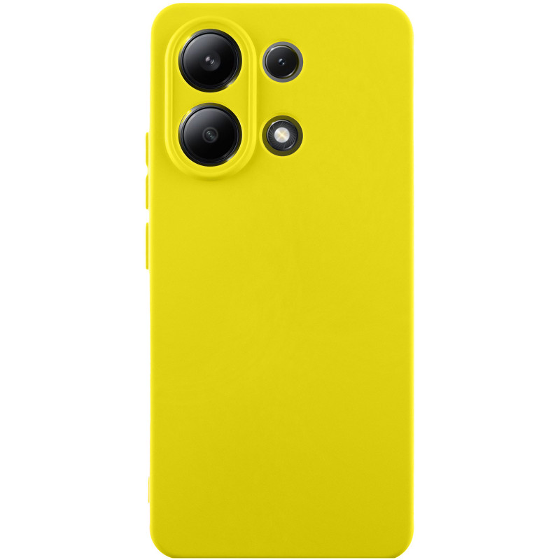 Чехол TPU GETMAN Liquid Silk Full Camera для Xiaomi Redmi Note 13 4G (Желтый / Flash)