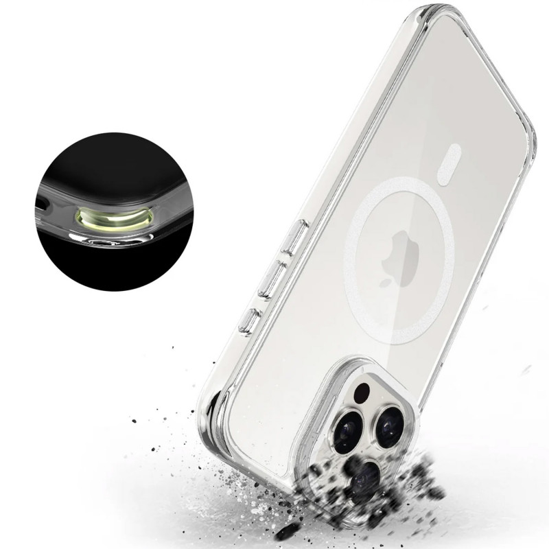Замовити Чохол TPU Space Case Apex with Magnetic Safe на Apple iPhone 16 Pro (6.3") (Silver) на vchehle.ua