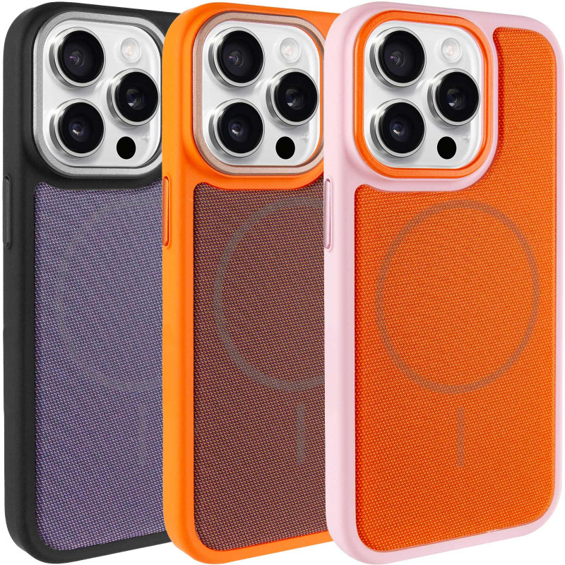 Чохол PC Textile Hybrid with Magnetic Fit на Apple iPhone 15 Pro Max (6.7")