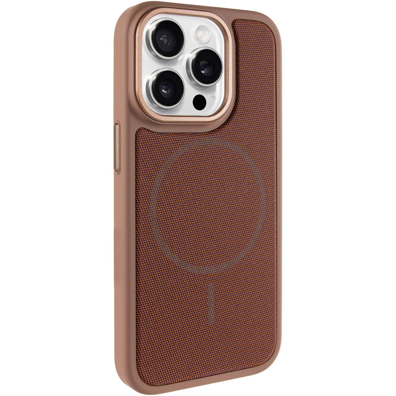Чохол PC Textile Hybrid with Magnetic Fit на Apple iPhone 15 Pro Max (6.7") (Desert Gold)