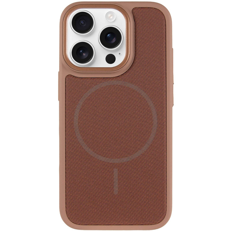 Фото Чохол PC Textile Hybrid with Magnetic Fit на Apple iPhone 15 Pro Max (6.7") (Desert Gold) на vchehle.ua
