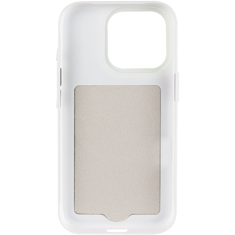 Фото Чохол PC Textile Hybrid with Magnetic Fit на Apple iPhone 15 Pro Max (6.7") (White / Green) в маназині vchehle.ua
