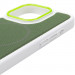 Чохол PC Textile Hybrid with Magnetic Fit на Apple iPhone 16 Pro (6.3") (White / Green) в магазині vchehle.ua