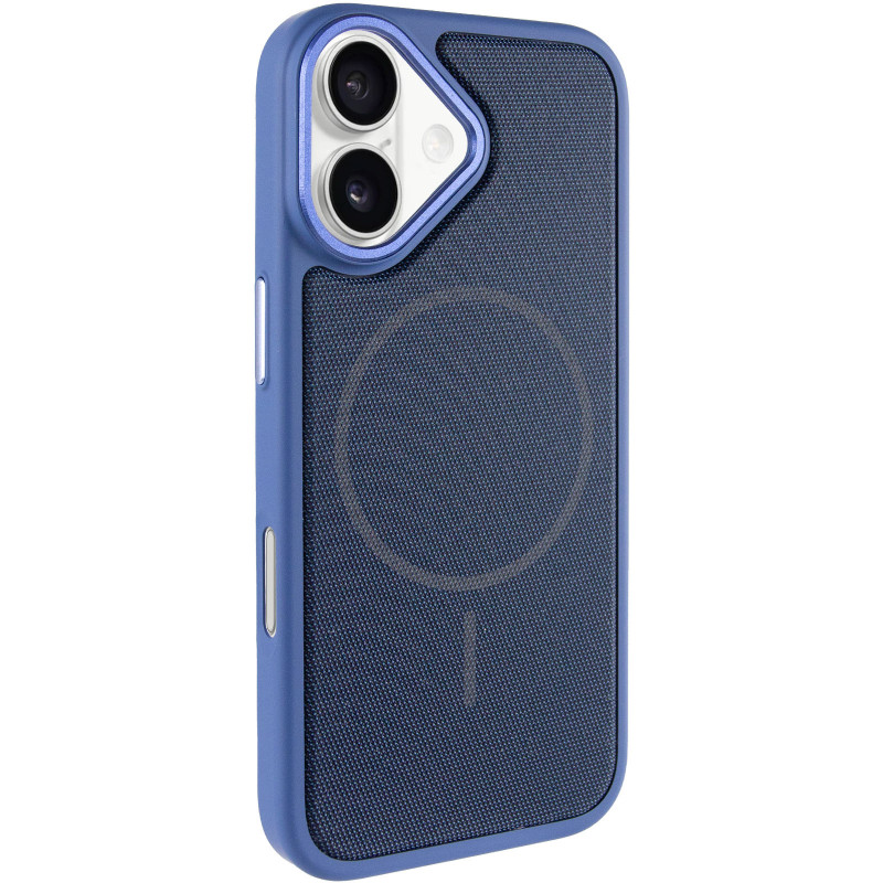 Чехол PC Textile Hybrid with Magnetic Fit для Apple iPhone 17 (6.3") (Blue)