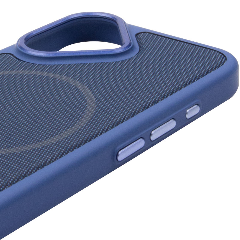 Чехол PC Textile Hybrid with Magnetic Fit для Apple iPhone 17 (6.3") (Blue) в магазине vchehle.ua
