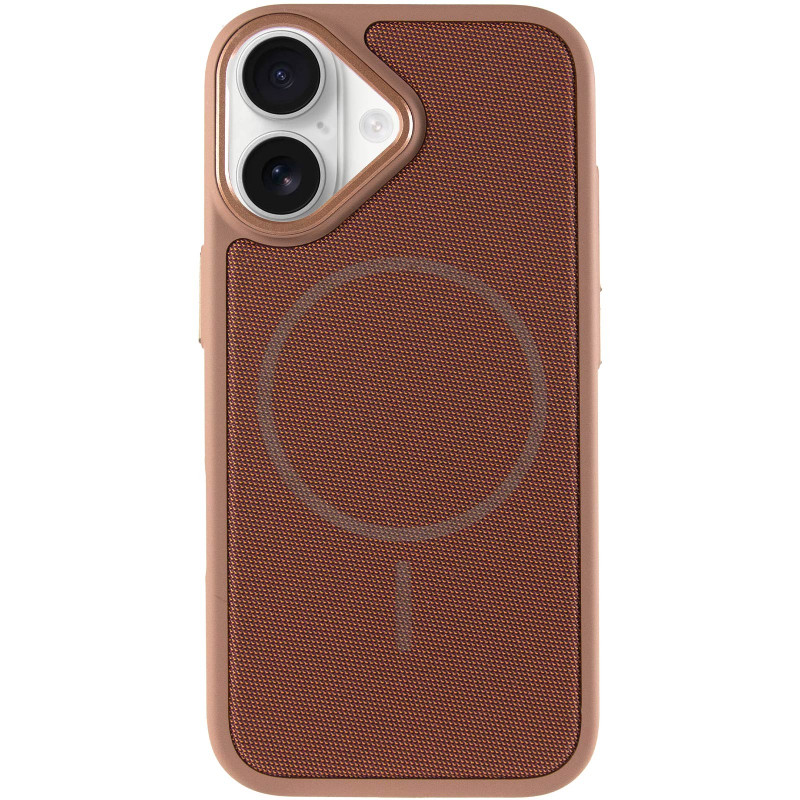 Фото Чехол PC Textile Hybrid with Magnetic Fit для Apple iPhone 17 (6.3") (Desert Gold) на vchehle.ua