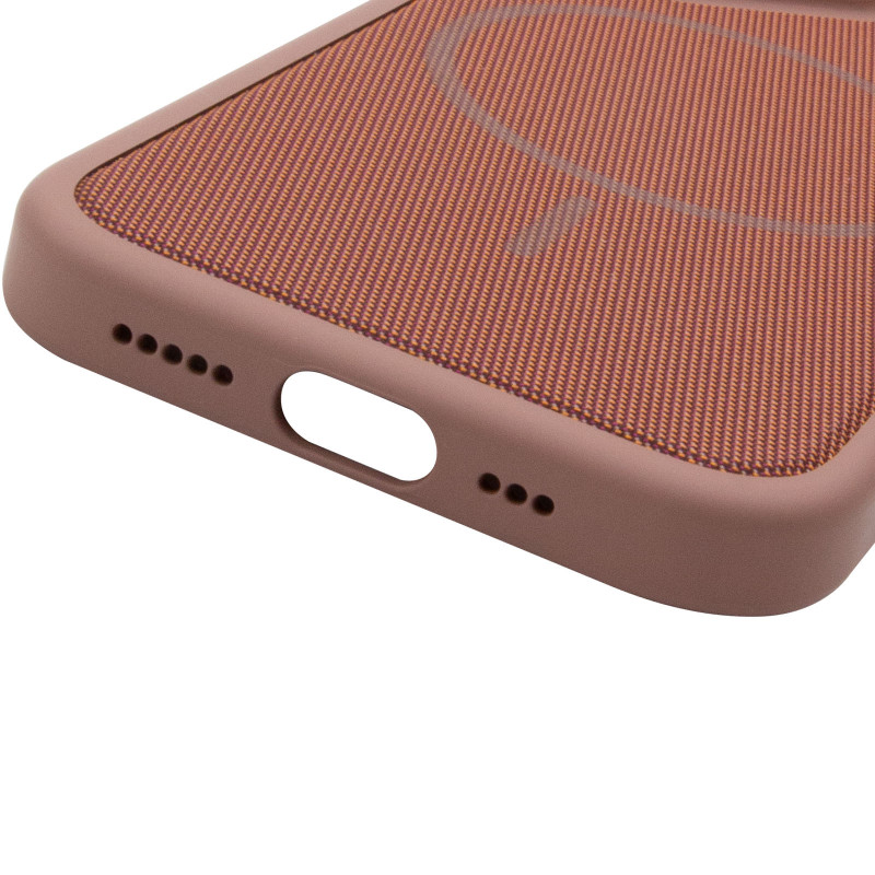Купить Чехол PC Textile Hybrid with Magnetic Fit для Apple iPhone 17 (6.3") (Desert Gold) на vchehle.ua