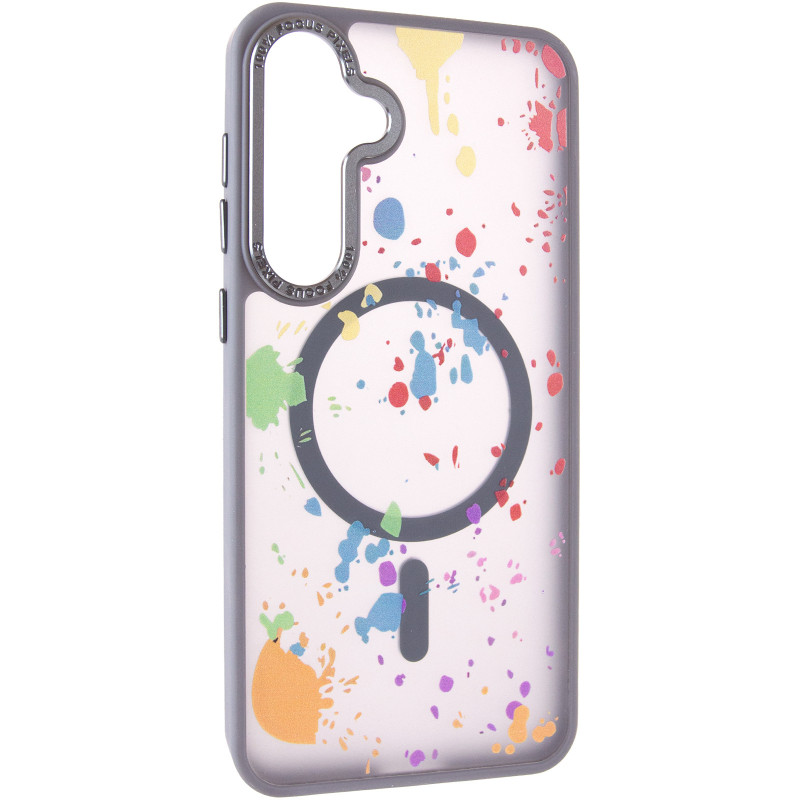 Чехол TPU+PC Flush with Magnetic Safe для Samsung Galaxy S24 FE (Titanium grey)