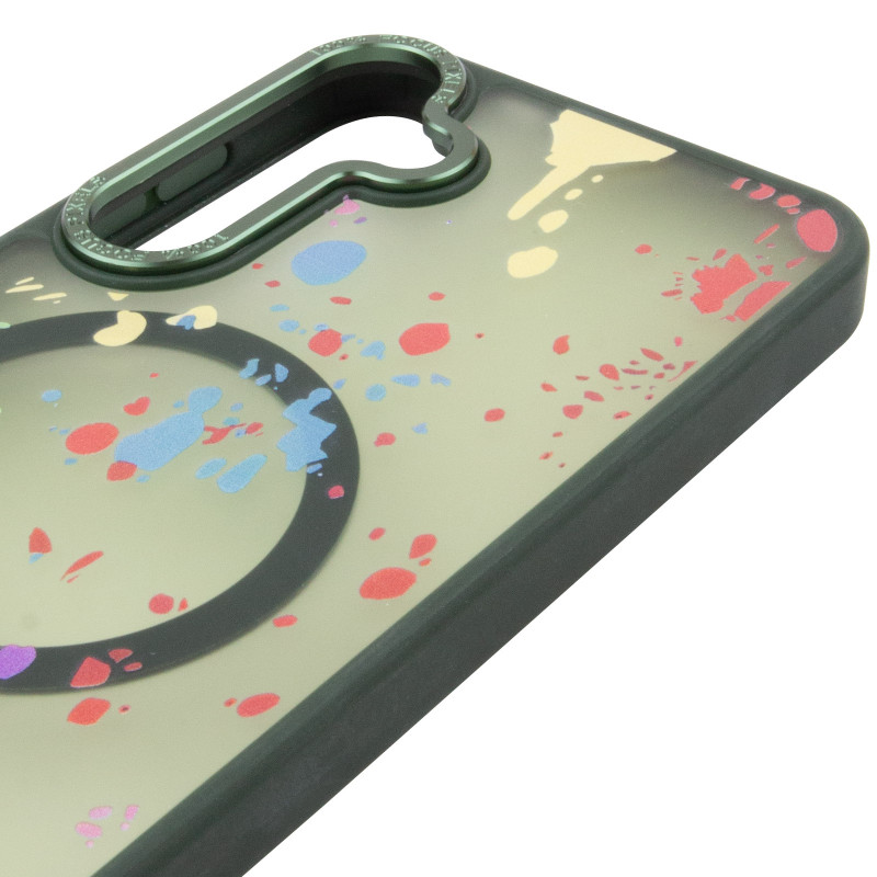Чохол TPU+PC Flush with Magnetic Safe на Samsung Galaxy S24+ / S25+ (Dark green) в магазині vchehle.ua