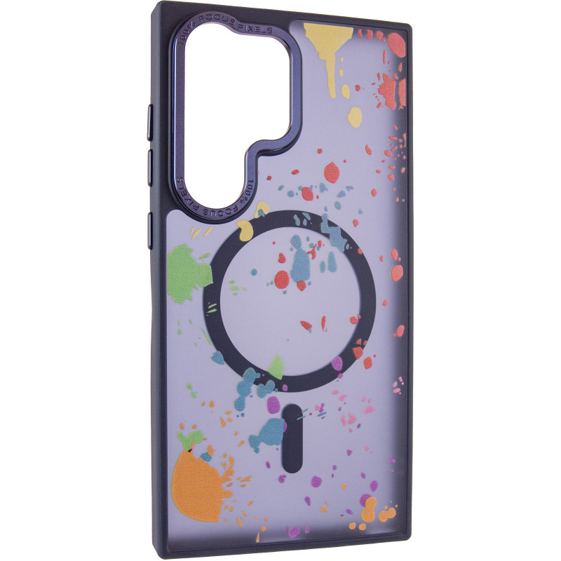 Чехол TPU+PC Flush with Magnetic Safe для Samsung Galaxy S24 Ultra (Dark blue)