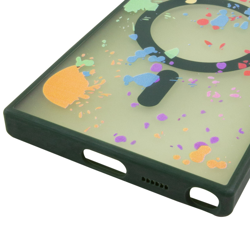 Купить Чехол TPU+PC Flush with Magnetic Safe для Samsung Galaxy S24 Ultra (Dark green) на vchehle.ua