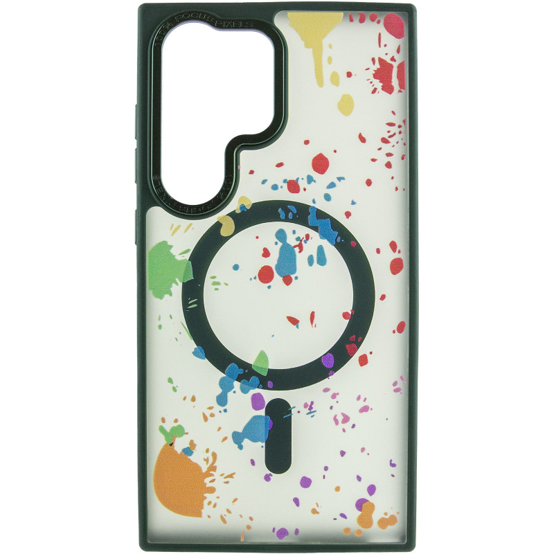 Фото Чехол TPU+PC Flush with Magnetic Safe для Samsung Galaxy S25 Ultra (Dark green) на vchehle.ua