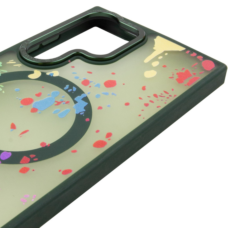 Чехол TPU+PC Flush with Magnetic Safe для Samsung Galaxy S25 Ultra (Dark green) в магазине vchehle.ua