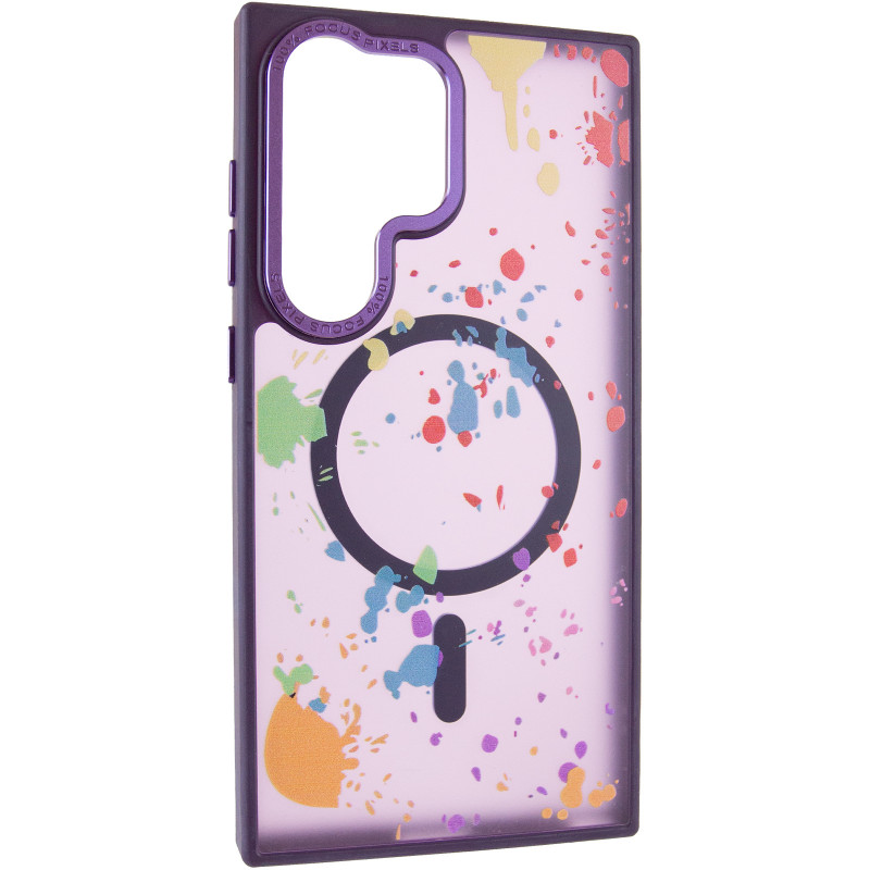Чехол TPU+PC Flush with Magnetic Safe для Samsung Galaxy S25 Ultra (Dark purple)