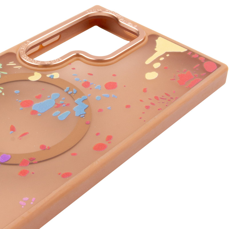 Чехол TPU+PC Flush with Magnetic Safe для Samsung Galaxy S25 Ultra (Desert gold) в магазине vchehle.ua