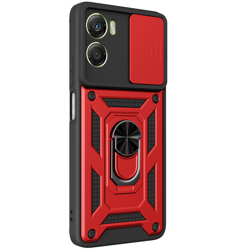 Ударопрочный чехол Ummi Camshield Serge Ring для Motorola Moto G05 / E15 (Красный / Red)