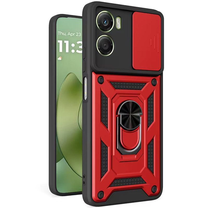 Фото Ударопрочный чехол Ummi Camshield Serge Ring для Motorola Moto G05 / E15 (Красный / Red) на vchehle.ua