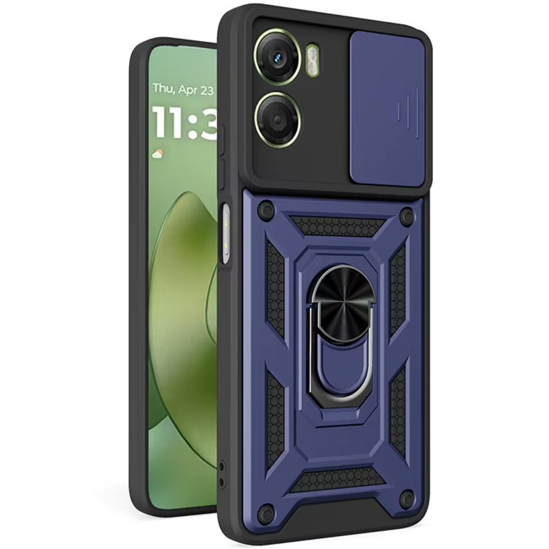 Фото Ударопрочный чехол Ummi Camshield Serge Ring для Motorola Moto G05 / E15 (Синий / Navy) на vchehle.ua