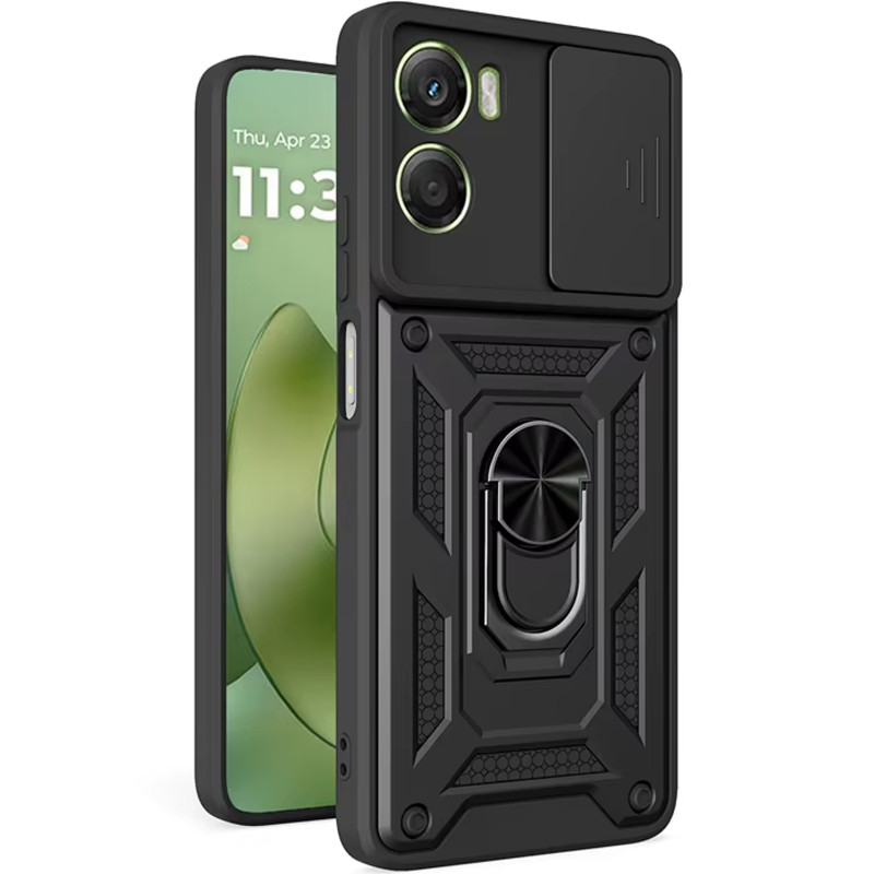 Фото Ударопрочный чехол Ummi Camshield Serge Ring для Motorola Moto G06 / G06 Power (Черный / Black) на vchehle.ua