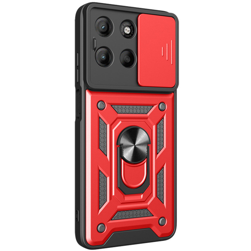 Ударопрочный чехол Ummi Camshield Serge Ring для Motorola Moto G15 4G (Красный / Red)