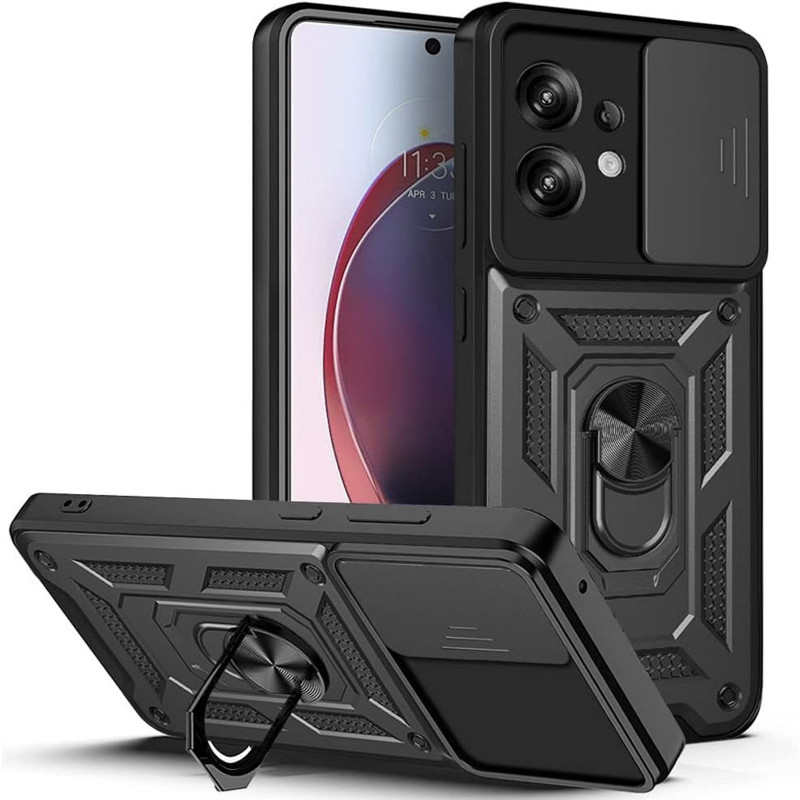 Удароміцний чохол Ummi Camshield Serge Ring на Motorola Moto G32 (Чорний / Black)