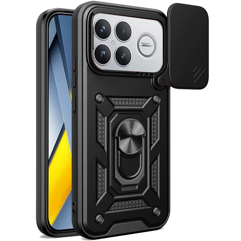 Фото Ударопрочный чехол Ummi Camshield Serge Ring для Xiaomi Poco F8 Ultra (Черный / Black) на vchehle.ua