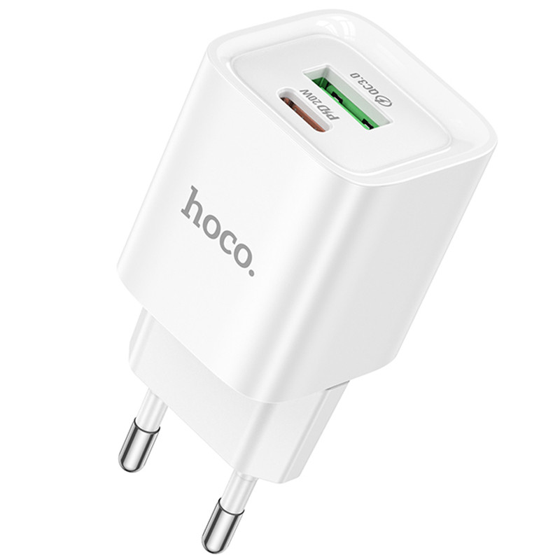 СЗУ Hoco C147A PD20W+QC3.0 (1USB-A/1C) (White)
