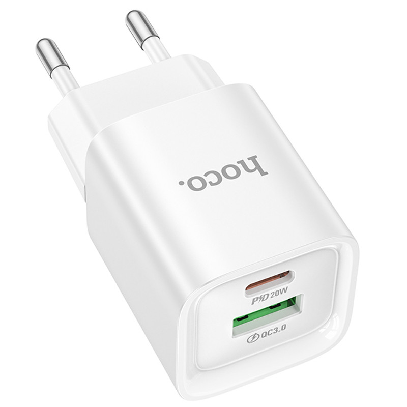 Фото СЗУ Hoco C147A PD20W+QC3.0 (1USB-A/1C) (White) на vchehle.ua