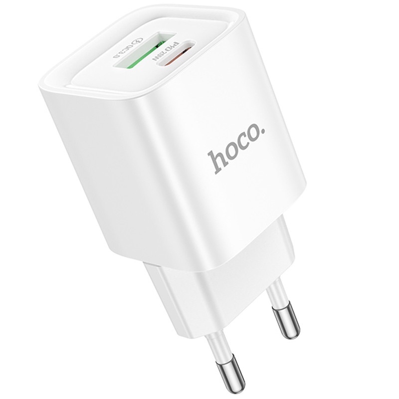 СЗУ Hoco C147A PD20W+QC3.0 (1USB-A/1C) (White) в магазине vchehle.ua